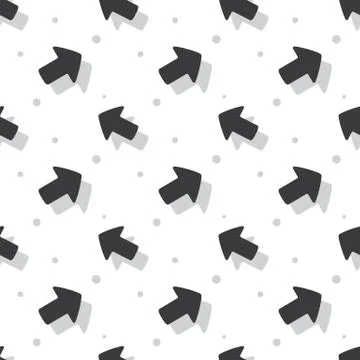 Arrow Navigation Symbol Cute Style Flat Seamless Clear Background Stock Illustration