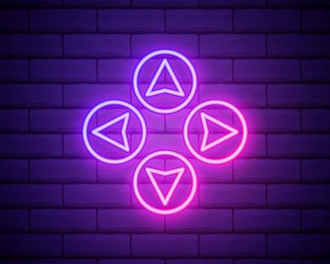 Arrow neon icon. Simple thin line, outline vector of Arrow icons for UI and U Illustrazione stock