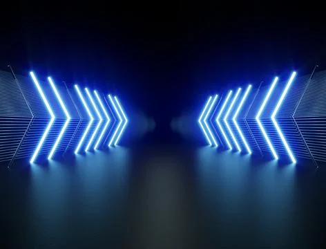 Arrow Neon line background 스톡 일러스트