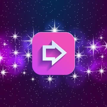 Arrow in night style UI Stock Illustration