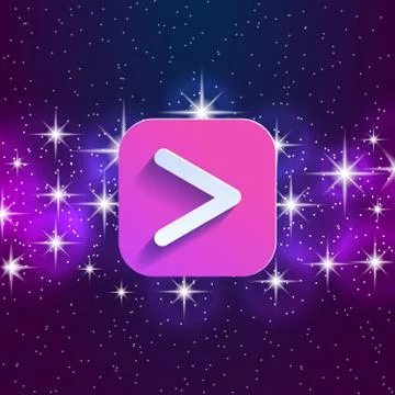 Arrow in night style UI Stock Illustration
