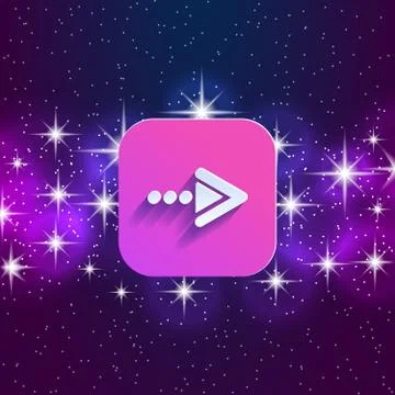 Arrow in night style UI Illustrazione stock