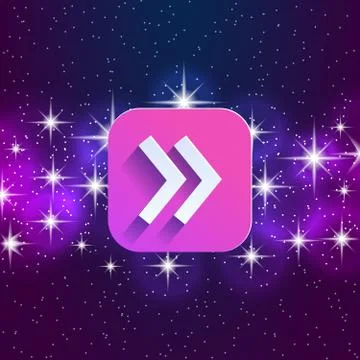 Arrow in night style UI Illustrazione stock