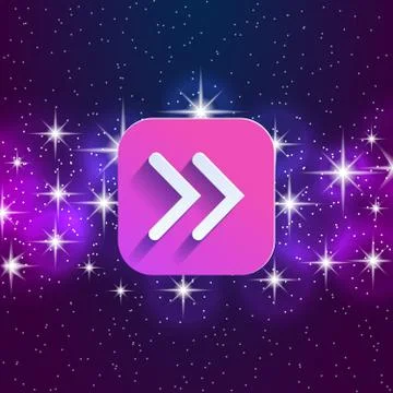 Arrow in night style UI Stock Illustration