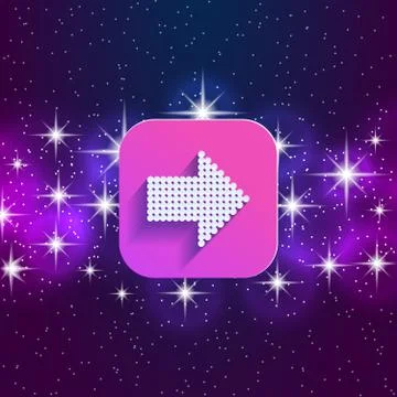 Arrow in night style UI Stock Illustration