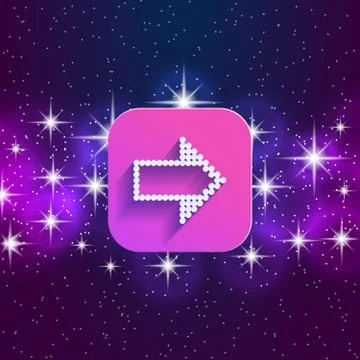 Arrow in night style UI Stock Illustration