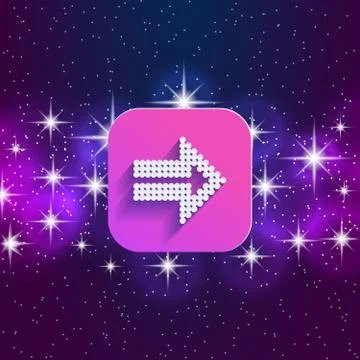 Arrow in night style UI Stock Illustration