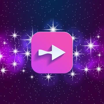 Arrow in night style UI Stock Illustration