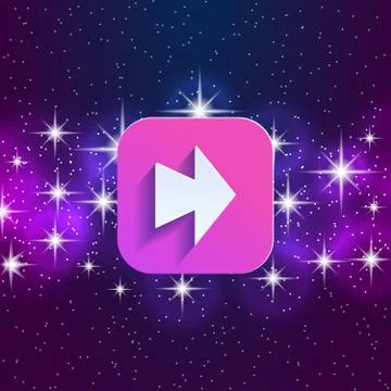 Arrow in night style UI Stock Illustration