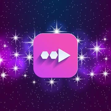 Arrow in night style UI Stock Illustration