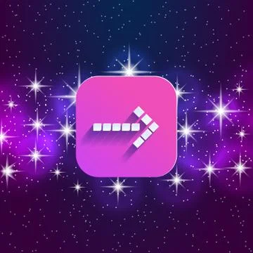 Arrow in night style UI Illustrazione stock