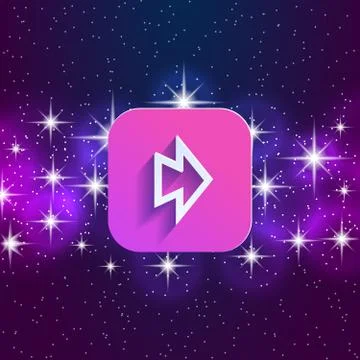 Arrow in night style UI Stock Illustration