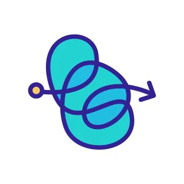 Arrow node icon vector outline illustration 스톡 일러스트