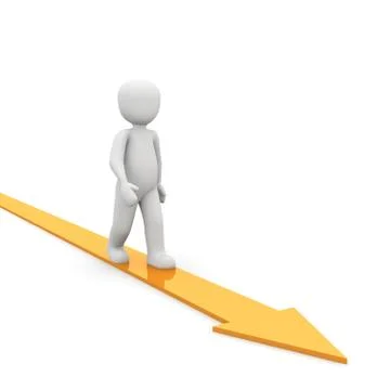 Arrow orange Stock Illustration