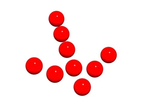 Arrow out from red spheres. Stock-Illustration
