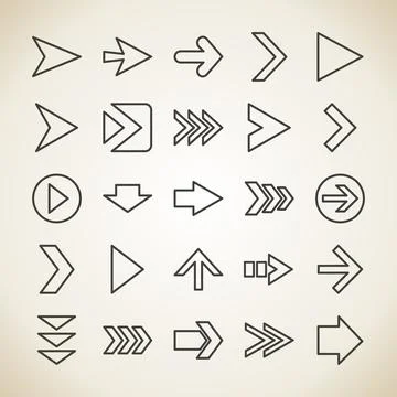 Arrow outline Stock Photos