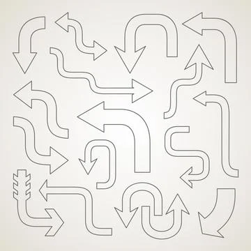 Arrow outline2 Stock Photos