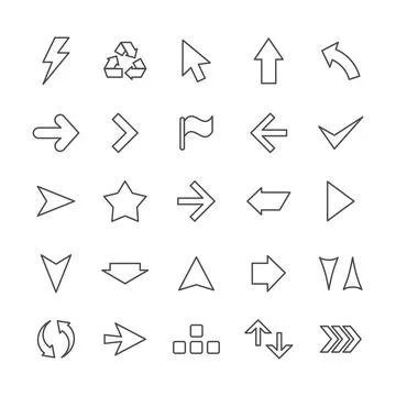Arrow outline3 Stock Photos