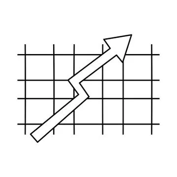 Arrow over grid , Vector illustration Ilustración de archivo