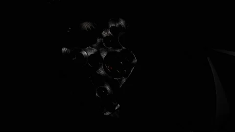 Arrow passing by gears in planet shape on swiss watch Stock Footage 141814144