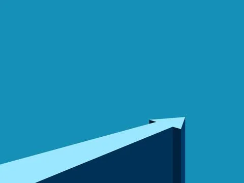 Arrow path pointing forward Illustrazione stock