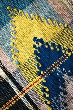 The arrow pattern on carpet weaving Stock Photos