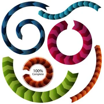 Arrow pattern diagram set Stock Illustration