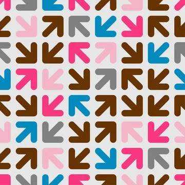Arrow pattern seamless. Arrows background. Illustrazione stock