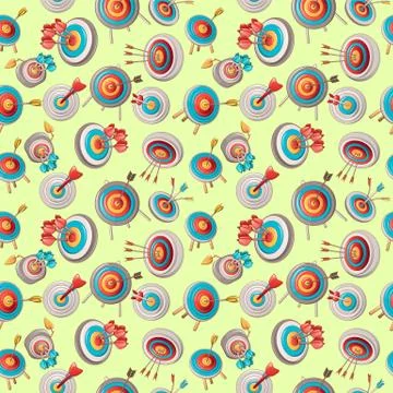 Arrow pattern seamless, cartoon style Illustrazione stock