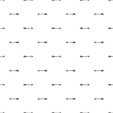 Arrow pattern. Set of arrow symbols seamless background. Retro wallpaper. Stock Stock Illustration