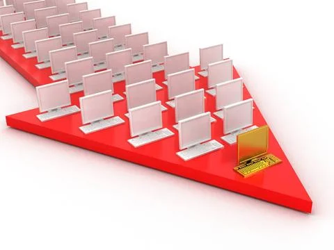 Arrow from pc. 3d Arrow from pc. 3d Copyright: xZoonar.com/MaksymxYemelyan... Stock Photos