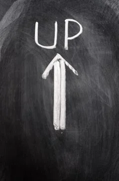 Up with an arrow 스톡 사진