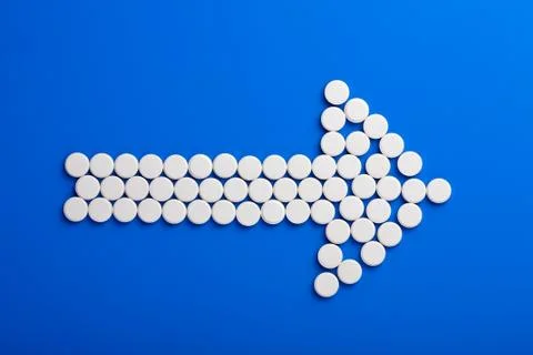 Arrow of pills Stock Photos
