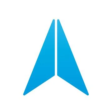 Arrow pin pointer flat style icon Stock Illustration