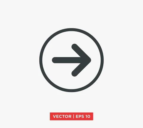 Arrow Point Mark Icon Vector Illustration Design Editable Resizable EPS 10 Stock Illustration