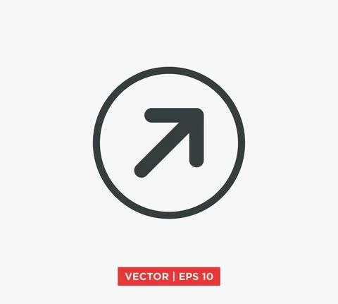 Arrow Point Mark Icon Vector Illustration Design Editable Resizable EPS 10 Stock Illustration
