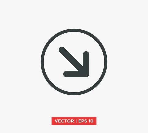 Arrow Point Mark Icon Vector Illustration Design Editable Resizable EPS 10 Stock Illustration