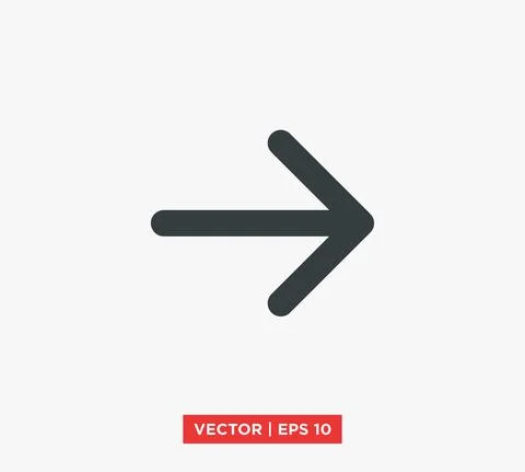 Arrow Point Mark Icon Vector Illustration Design Editable Resizable EPS 10 Stock Illustration