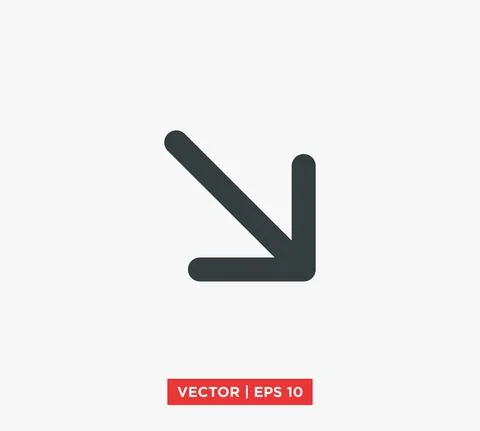 Arrow Point Mark Icon Vector Illustration Design Editable Resizable EPS 10 Stock Illustration