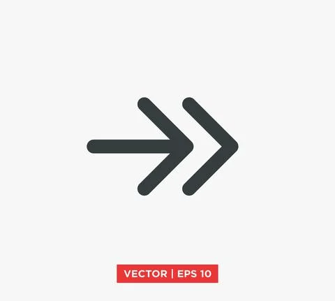 Arrow Point Mark Icon Vector Illustration Design Editable Resizable EPS 10 Stock Illustration