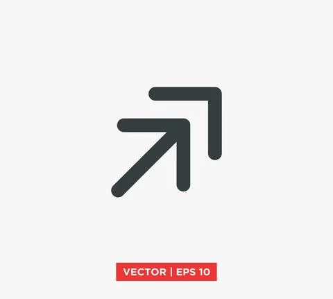 Arrow Point Mark Icon Vector Illustration Design Editable Resizable EPS 10 Stock Illustration