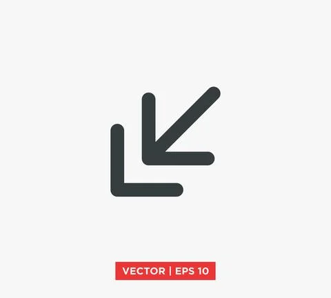 Arrow Point Mark Icon Vector Illustration Design Editable Resizable EPS 10 Stock Illustration