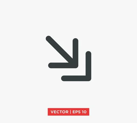 Arrow Point Mark Icon Vector Illustration Design Editable Resizable EPS 10 Stock Illustration