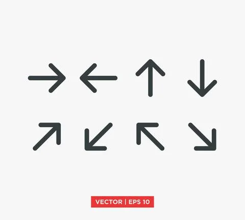 Arrow Point Mark Icon Vector Illustration Design Editable Resizable EPS 10 Stock Illustration