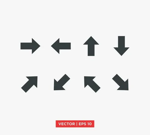 Arrow Point Mark Icon Vector Illustration Design Editable Resizable EPS 10 Stock Illustration