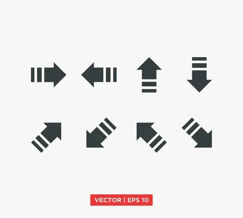 Arrow Point Mark Icon Vector Illustration Design Editable Resizable EPS 10 Stock Illustration