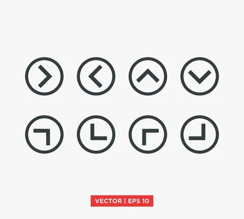 Arrow Point Mark Icon Vector Illustration Design Editable Resizable EPS 10 Stock Illustration