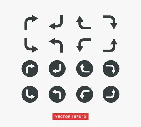 Arrow Point Mark Icon Vector Illustration Design Editable Resizable EPS 10 Stock Illustration