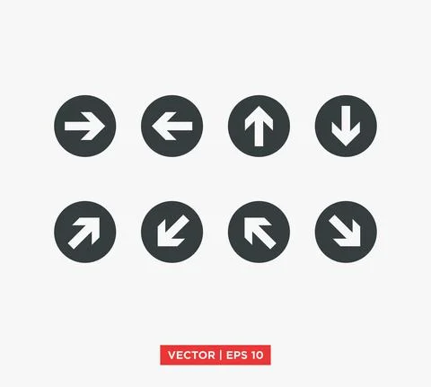 Arrow Point Mark Icon Vector Illustration Design Editable Resizable EPS 10 Stock Illustration