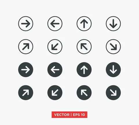 Arrow Point Mark Icon Vector Illustration Design Editable Resizable EPS 10 Stock Illustration